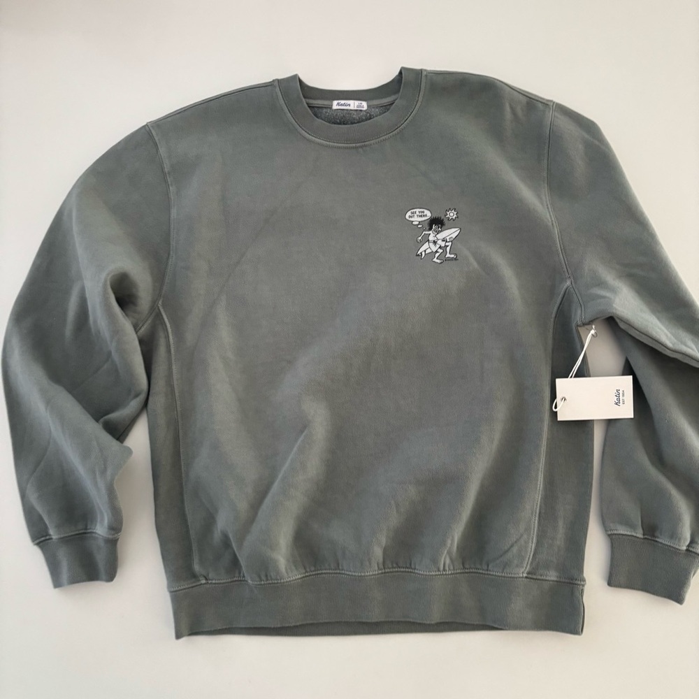 Katin Excellent Crew Sweatshirt Men’s Size Large Dusty Blue New Graphic